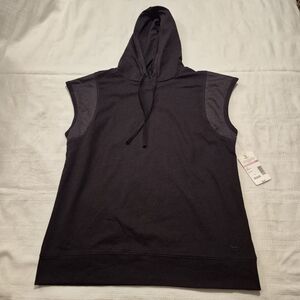 Everlast Missy size Large sleeveless hoodie black NWT